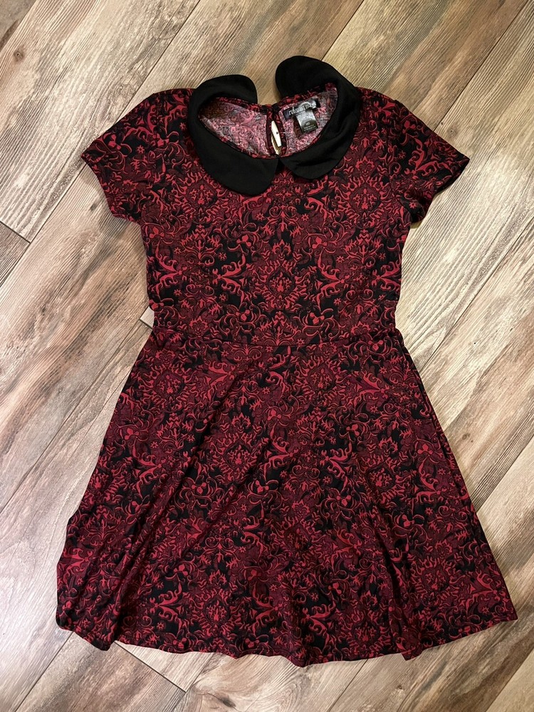 Gothic Victorian Collar Dress Rare Emo Punk Witchy Spooky Style-image