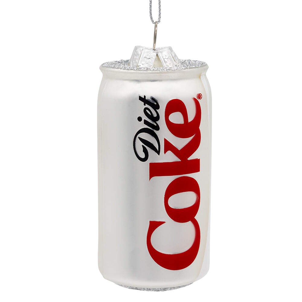 Coca-Cola® Glass Diet Coke Can Ornament 3.25