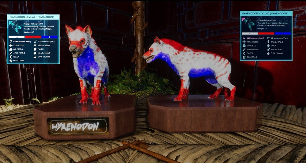 ARK Survival Ascended-Pair Red, White & Blue Patriot Dinosaur (PVE See Picture)