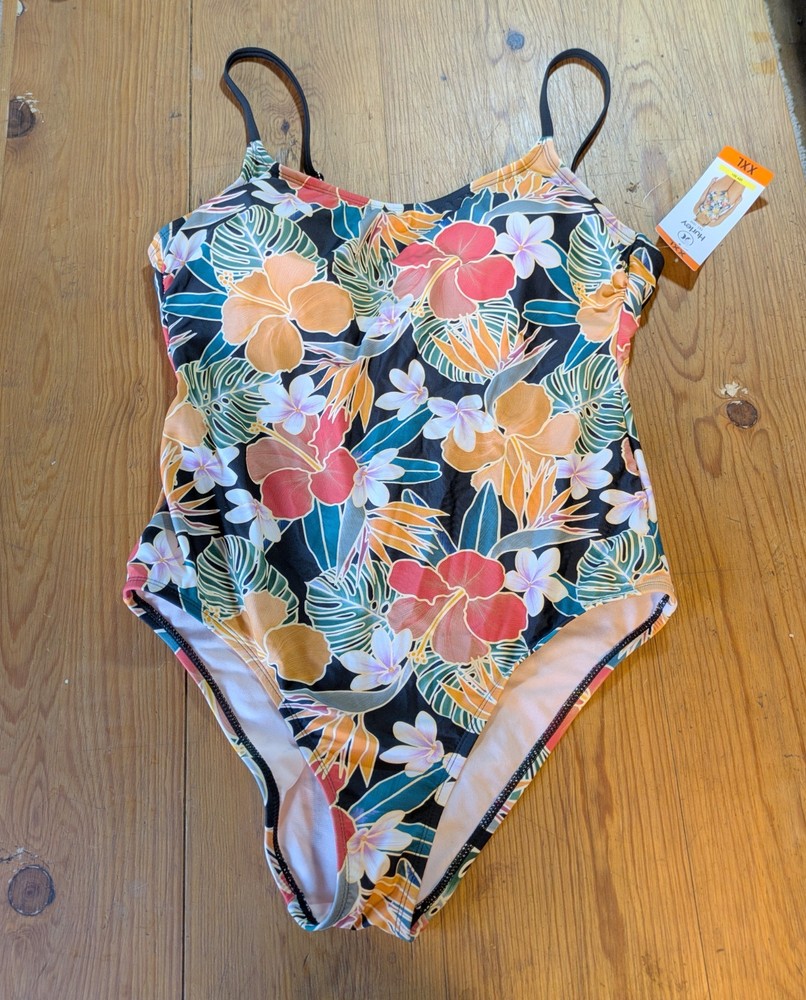 NWT Hurley Women's One Piece Swim Suit Size XXL Tropical