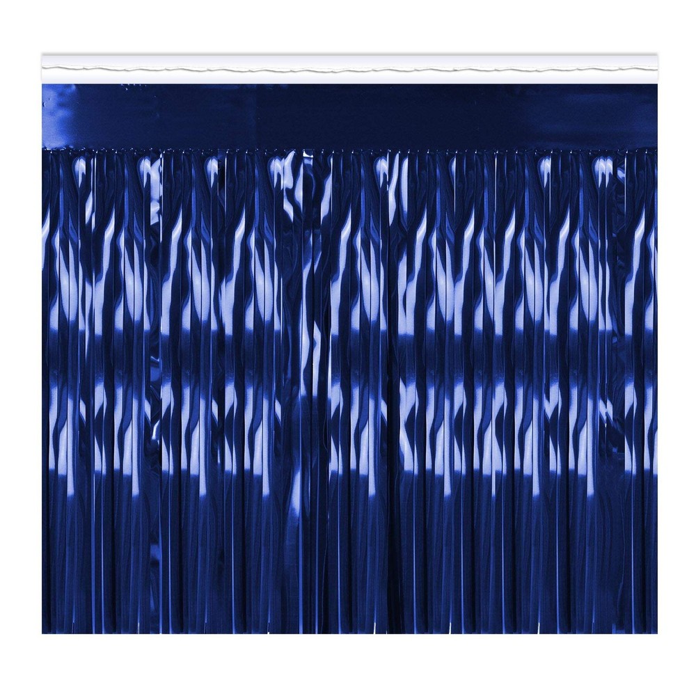 Beistle Blue 1-Ply Metallic Table Skirting - General Occasion | Party Supply