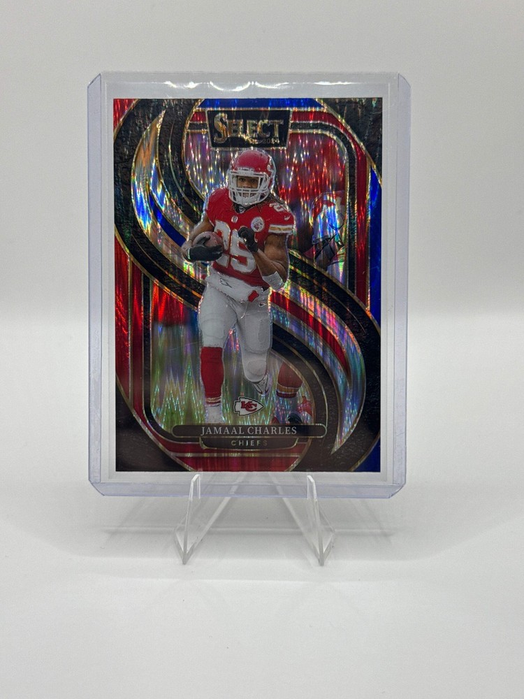 Jamaal Charles #166 Red Blue Prizm Shock Premier Level 2024 Panini - Select Foot