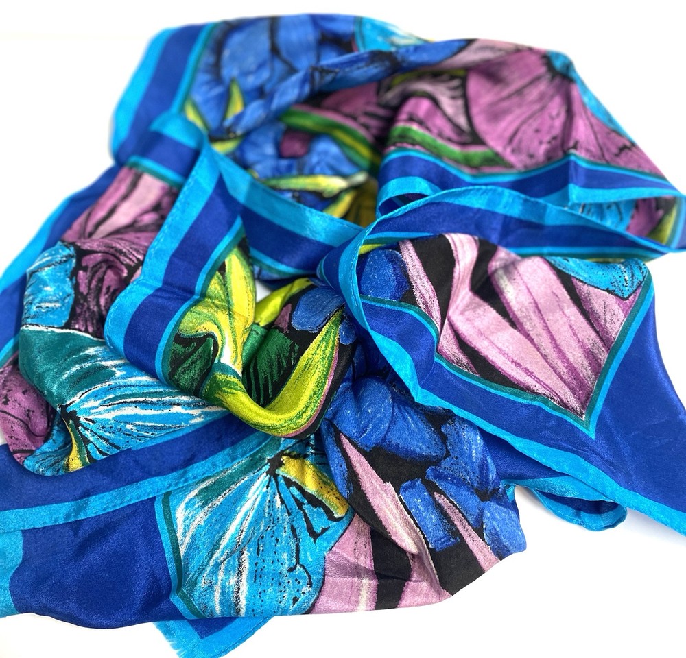 Vintage scarf, silk from Mon, raspberry tone