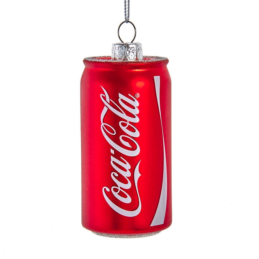 Coca-Cola Can Glass Ornament 3.25