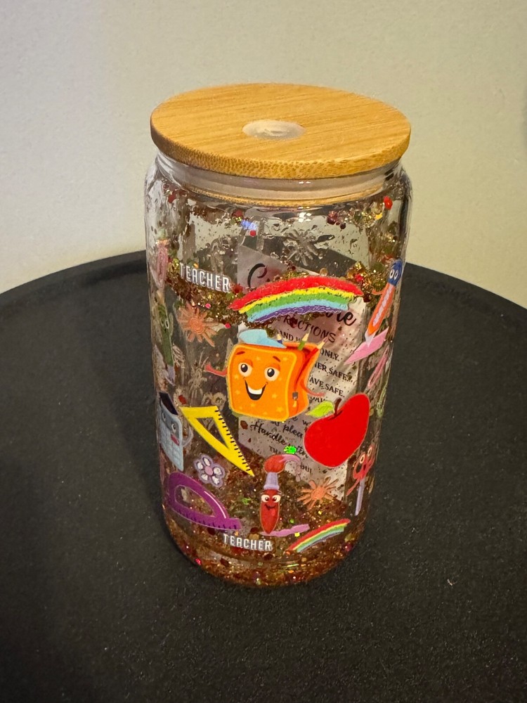 Personalized Teacher Appreciation Snow Globe Tumbler Gift-image