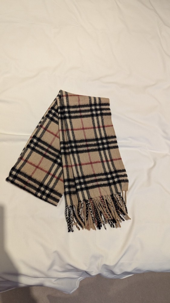 Burberry scarf 100 percent cashmere mens