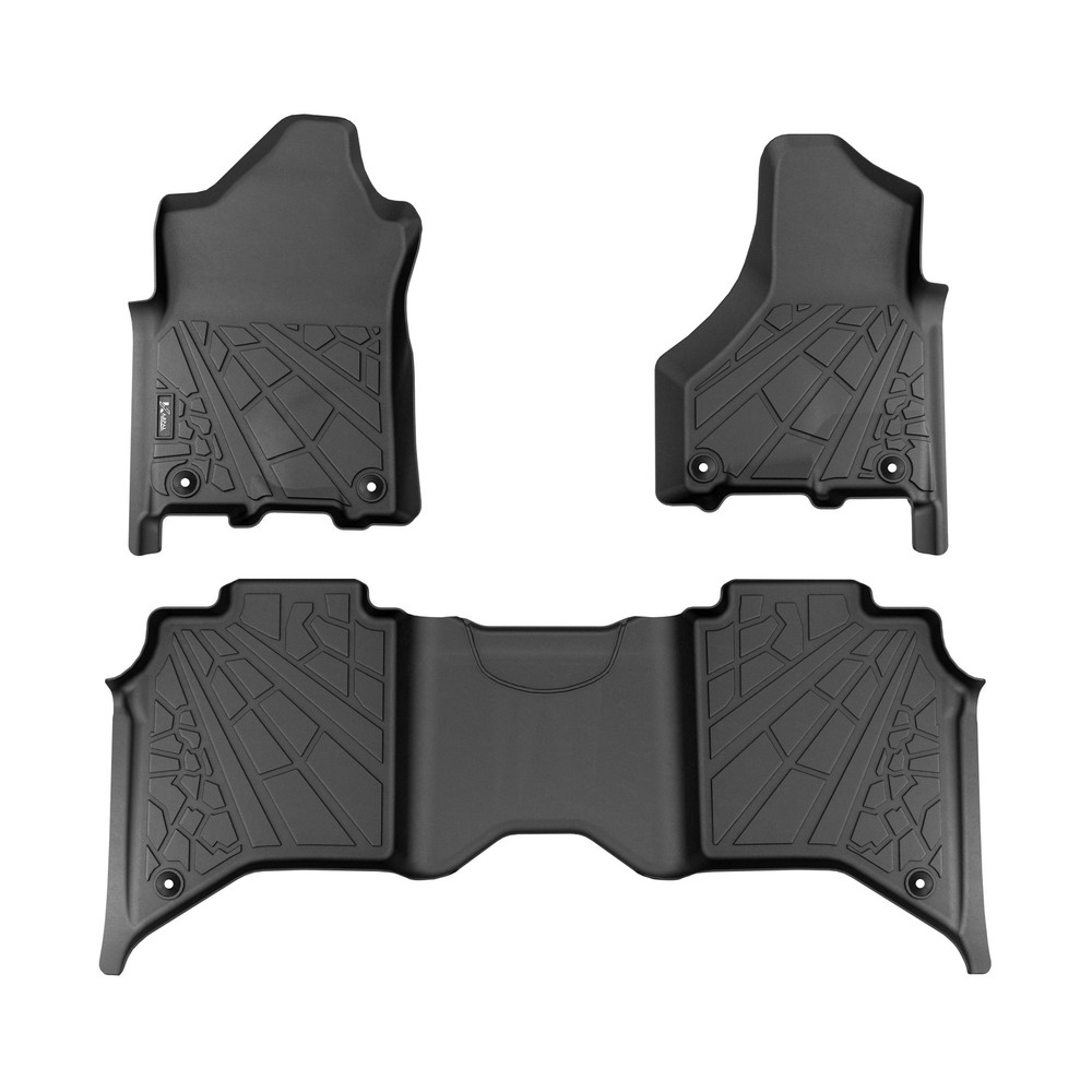KARPAL Floor Mats for Ram 2500/3500 Crew Cab 2019-2025 2026, All Weather TPE ...
