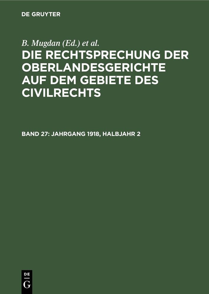 Jahrgang 1918, Halbjahr 2 (Hardback)