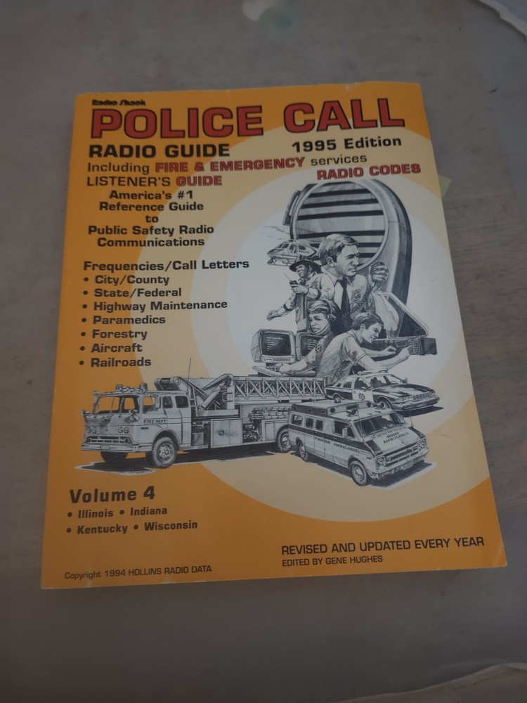 Radio Shack Police Call Frequency Guide 1995 Edition Volume 4 WI IL KY IN
