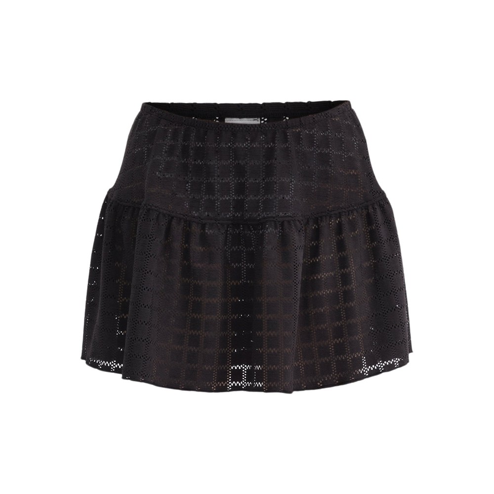 Women’s NEW XL (16-18) Black Swim Skirt Swimsuit Cover See Thru Crochet