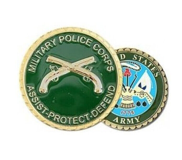 US Army Military Police MP Crossed Pistols Challenge Coin