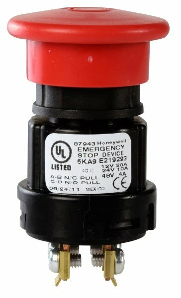 Honeywell 87941-08 Safety Emergency Stop Switch with Push Button