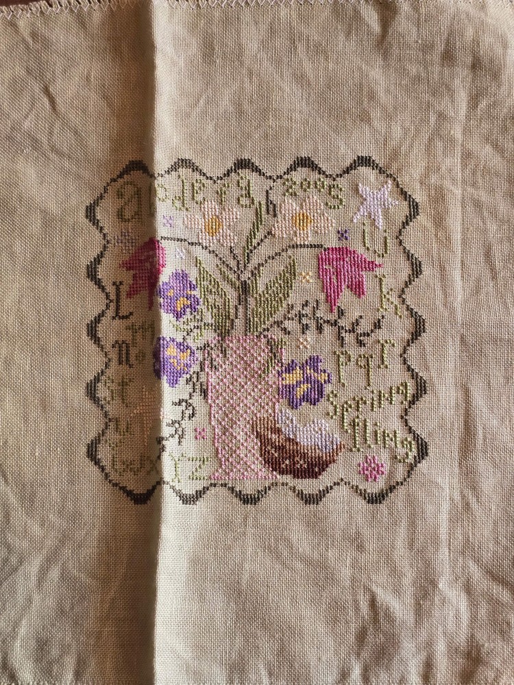 Blackbird Designs - Spring Fling - Completed Cross Stitch