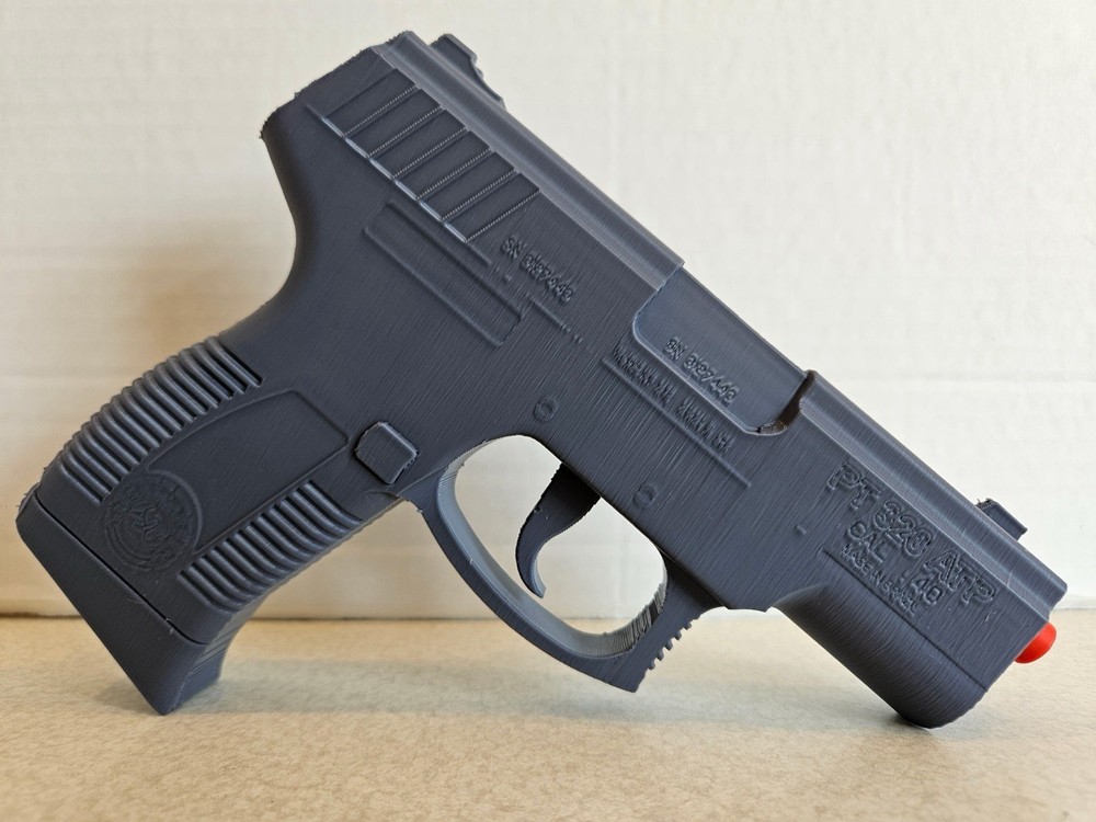 Taurus Pistol Replica 1:1 Scale 3D Printed Display Prop Grey