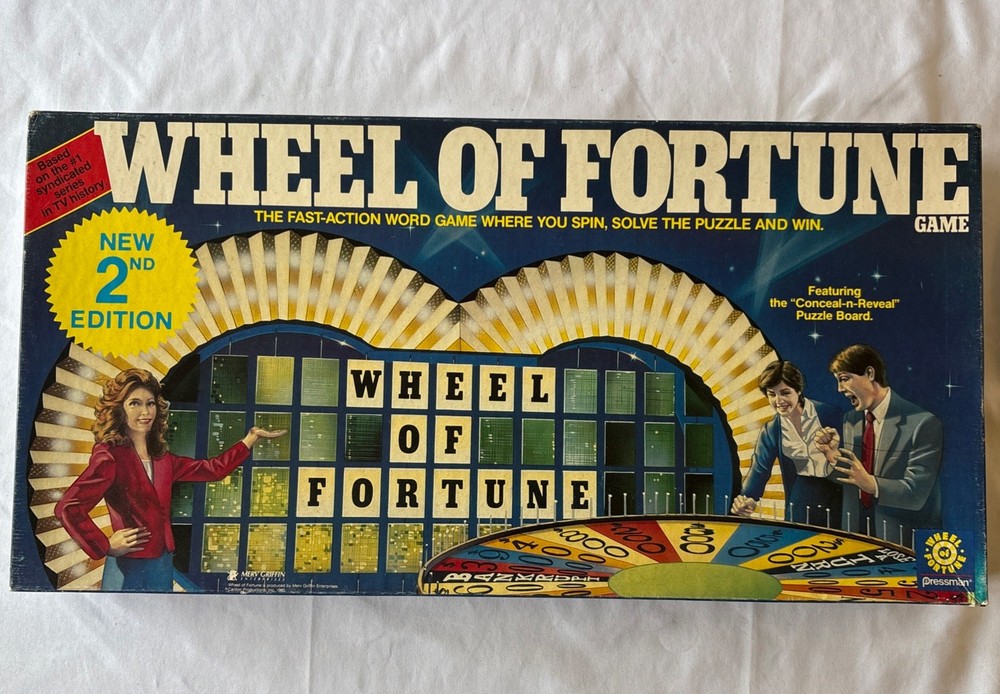 Vintage 1985 Wheel Of Fortune 2nd Edition Board Game Pressman Complete