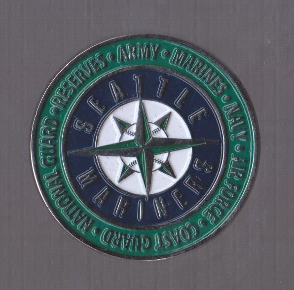Seattle Mariners Salute To Armed Forces Night 2007  Challenge Coins 1.5 