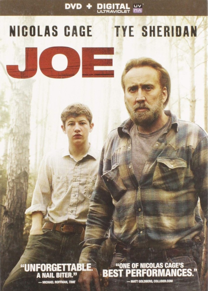 Joe DVD Starring Nicolas Cage Tye Sheridan Heather Kafka Sue Rock
