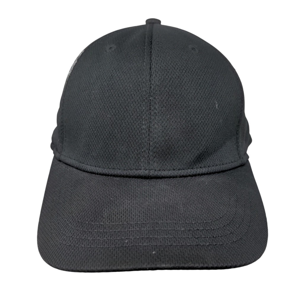 Athletic Works Fitted Hat Black Large-XL Vent Holes 6 Panel Solid Blank