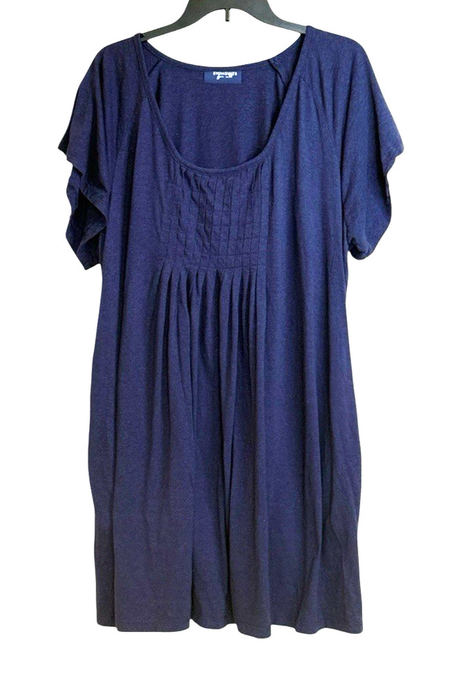 Swimsuits For All Plus Navy Blue Swimsuit Cover Up Dress Comfort Beach Sz 18/20