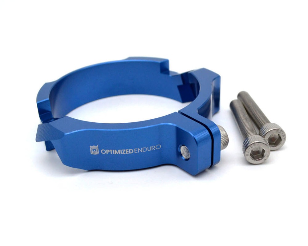 Optimized Enduro Exhaust Flange Guard for Husqvarna 250/300 TBI 2023-2026 (Blue)
