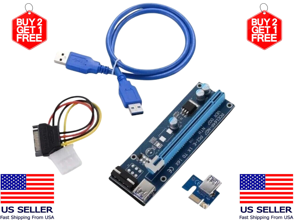 New Generic PCE164P-N07 Ver 003 PCI Express x1 PCI Express x16 Powered Riser