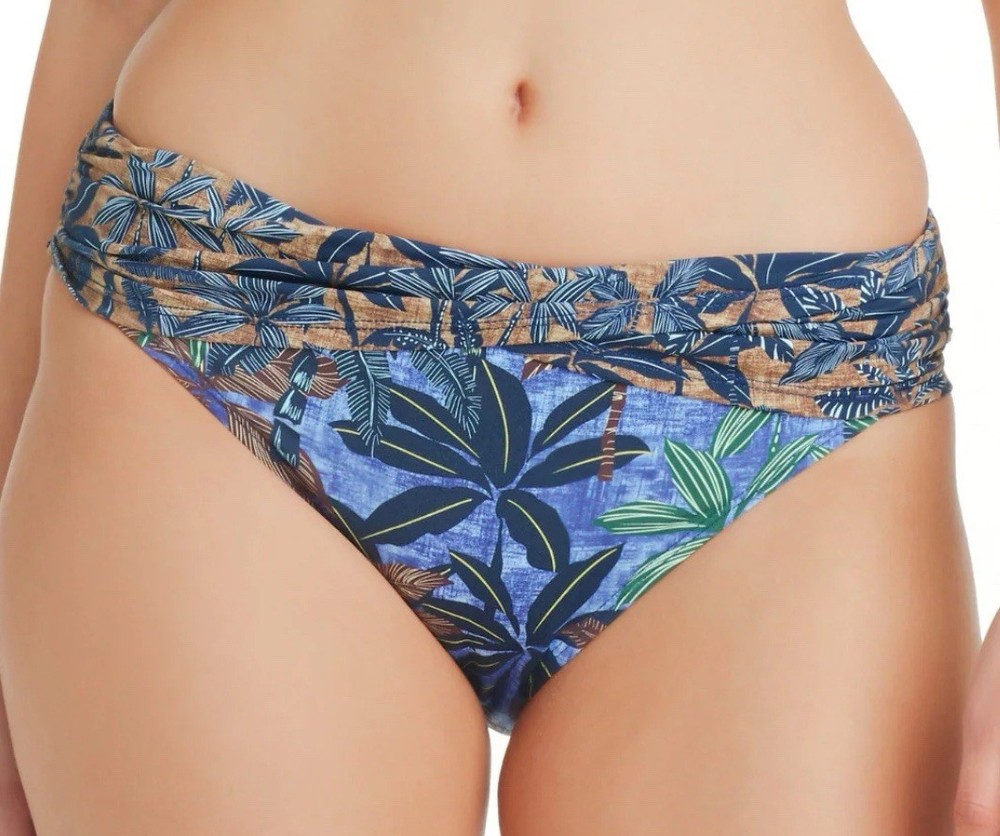 BLEU ROD BEATTIE Women’s Size 14 NAVY MULTICOLOR Hipster Bikini Swim Bottom