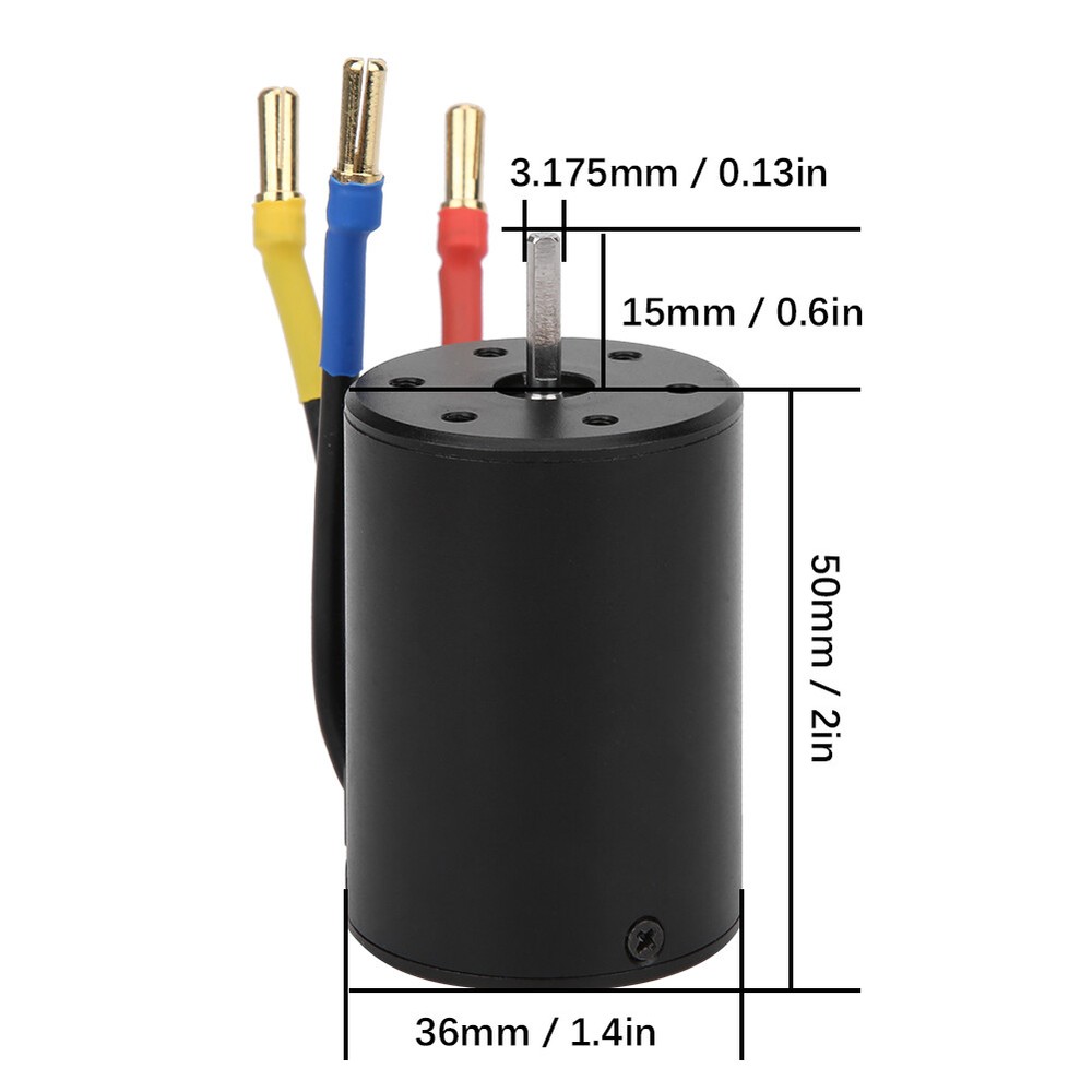 3650 4300KV Brushless Sensorless Motor Upgrade Accessory For 1/10 RC Car ZK