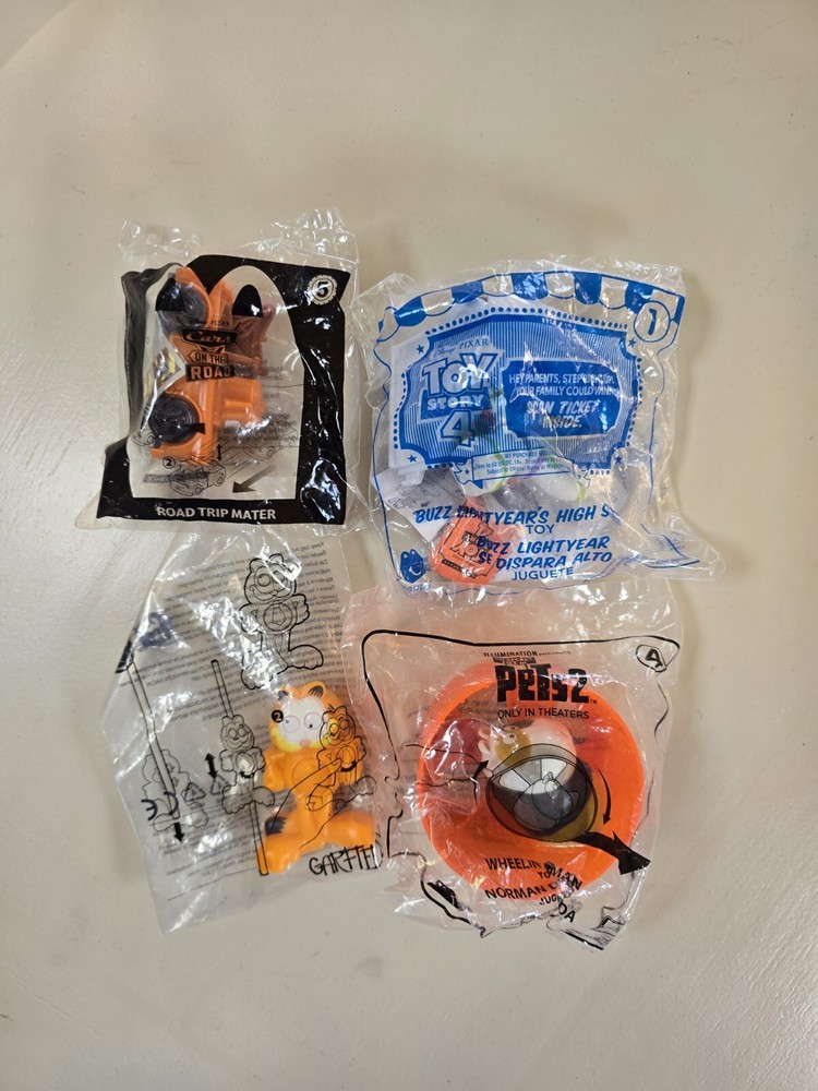 McDonalds BK Happy Meal Toy Sealed Garfield Pets Cars Toy Story Brand New-image