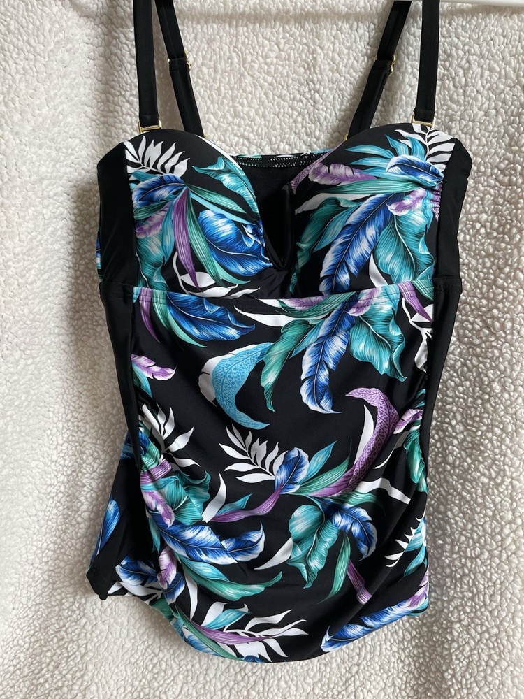 Women's Floral Print Tankini Top Size Small New with Tags