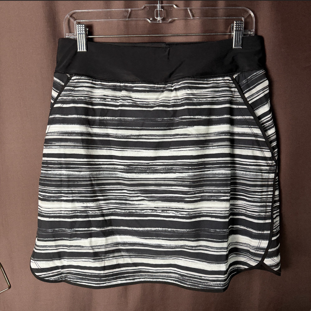 Lands' End Women's 2 LONG Quick Dry Elastic Waist Active Board Skort Swim Skirt