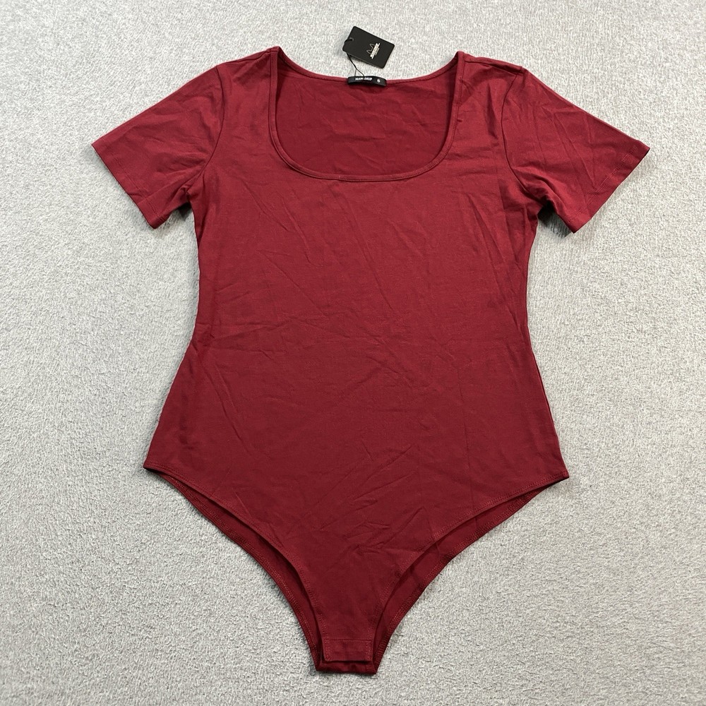 NEW Mangdiup One Piece Swimsuit Shirt Womens XL Short Sleeve Snap Crotch Stretch