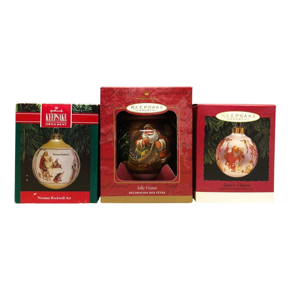 3246 - Set of 3 Hallmark Keepsake Jolly Ol’ Saint Nick Ornaments with Santa and