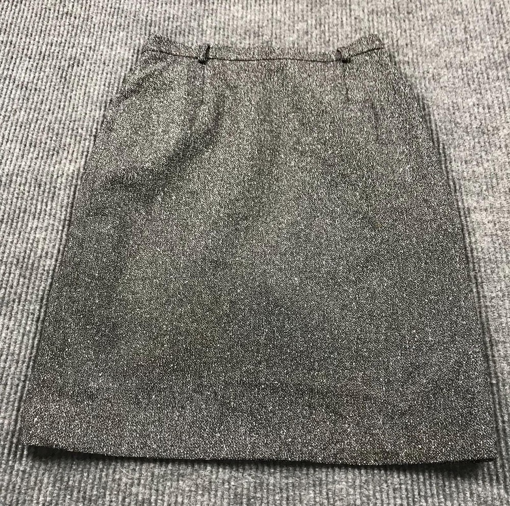 VTG Pendleton Skirt Womens 10 Gray Wool Blend Zip Up Zipper USA Made Career