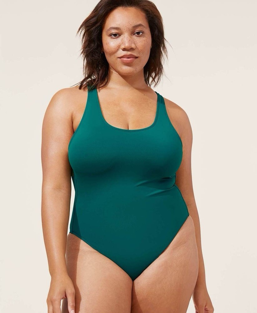 Andie The Tulum One Piece Swimsuit Women Size S Green