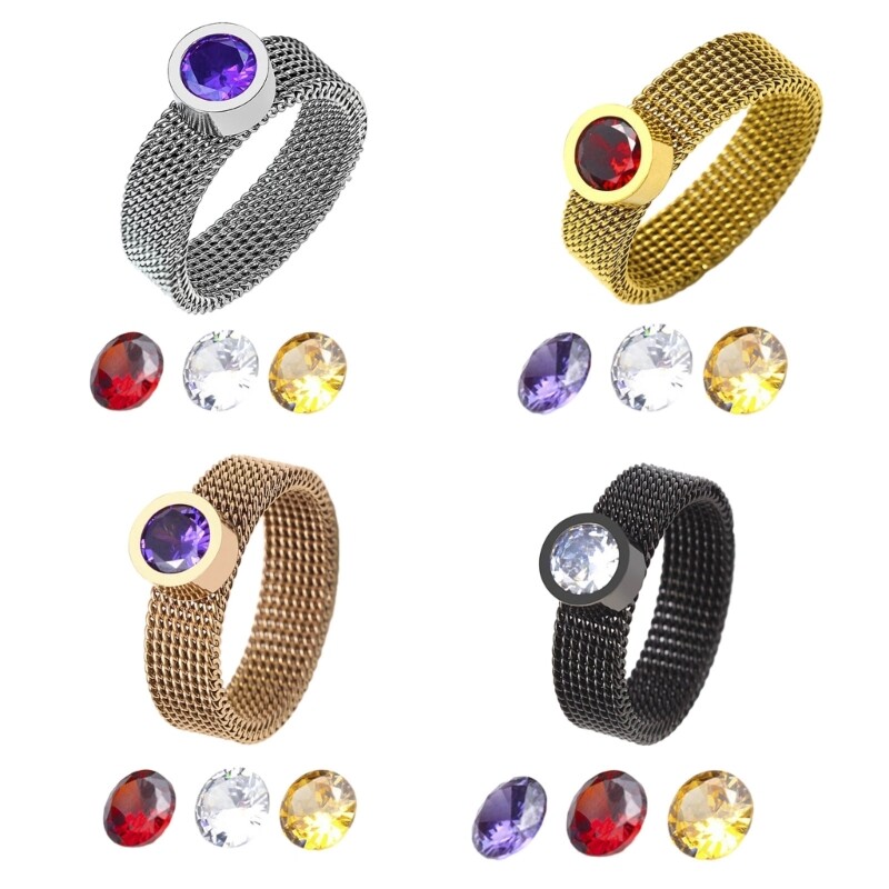 1Set Adjustable Size Rings Matching Couple Rings Interchangeable Rings