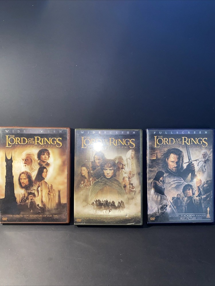 Lord Of The Rings DVD (3 Movie ) Lot  (read)