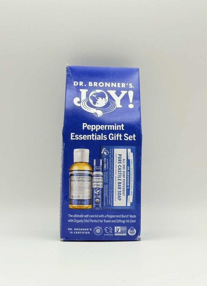 Dr. Bronner's Joy Peppermint Essentials Gift Set - New Great Christmas Gift
