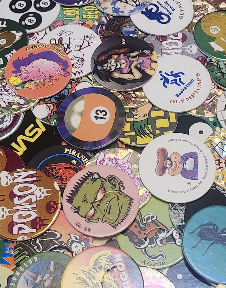 Lot Of 10 Randomly Picked Pogs / Milk Caps. May Include Rares. Vintage 90's Toys