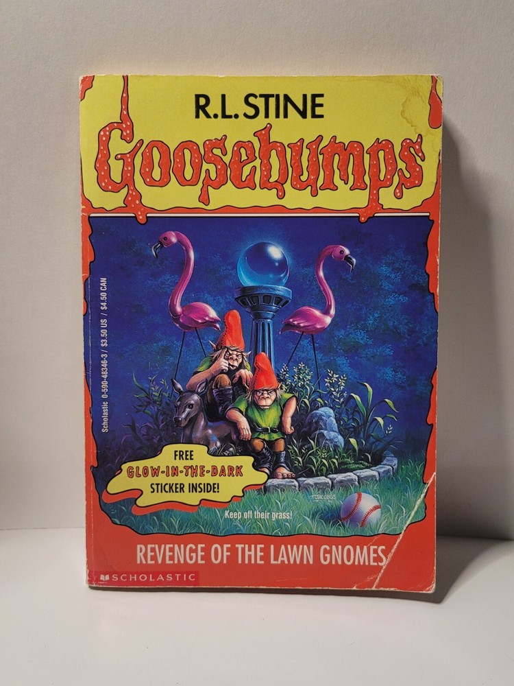 Goosebumps: Revenge of the Lawn Gnomes (#34) R. L. Stine (1st Print) - GOOD