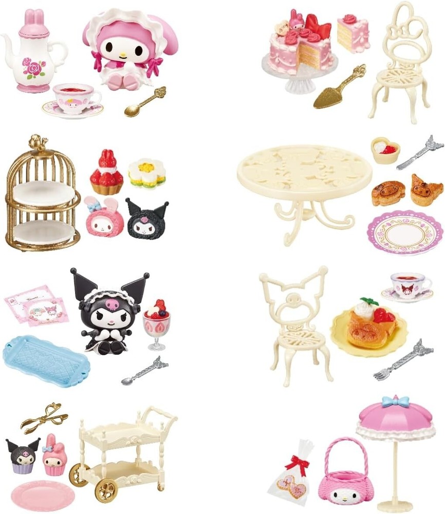 Re-ment Sanrio My Melody Kuromi Sweet Tea Party 1BOX Complete Set of 8 JAPAN NEW