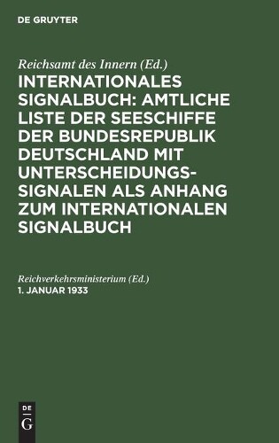 1. Januar 1933 (Hardback)
