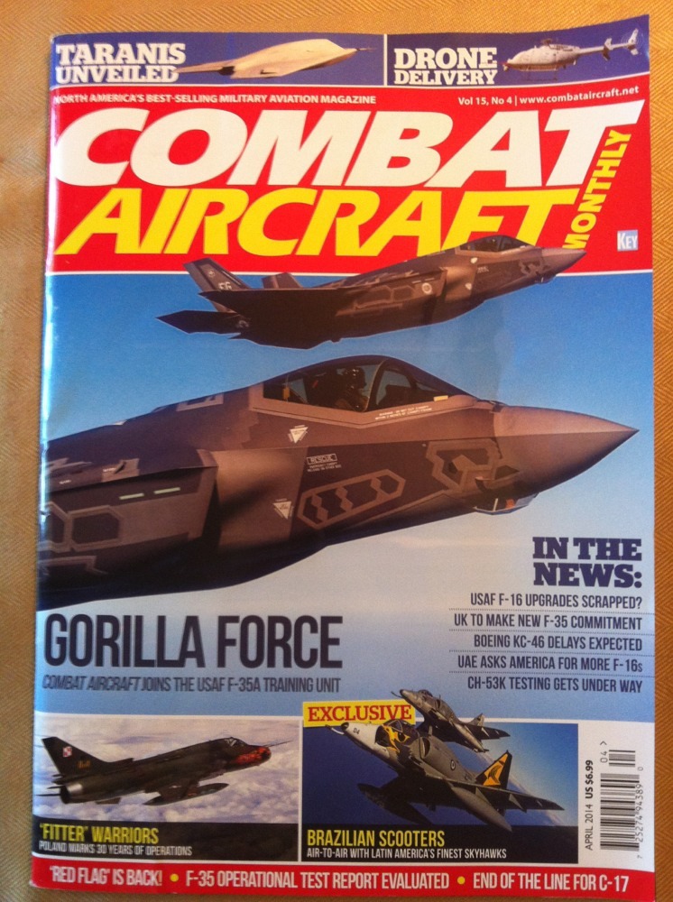 Combat Aircraft Monthly April 2014 FREE SHIPPING, Drone Delivery, Gorilla Force-image