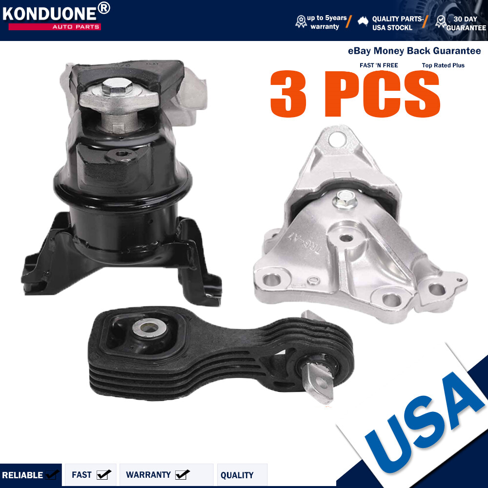3pcs Motor Mounts For Honda Civic 2012 - 2013 AUTOMATIC SEDAN 1.8L Engine USA