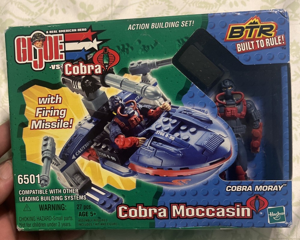 Vtg 2003 Hasbro BTR GI Joe Cobra Moccasin w/ Cobra Moray Figure New Sealed