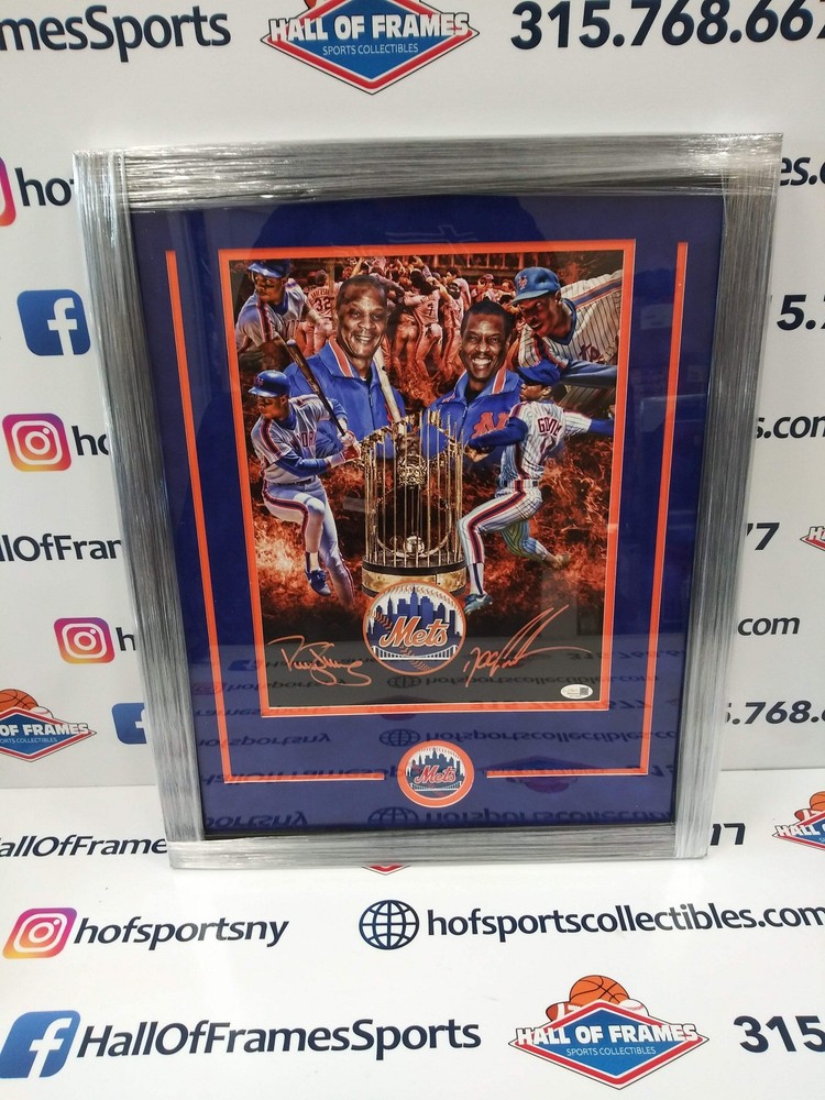 Dwight Gooden / Darryl Strawberry Signed Ny Mets Framed 11X14 - Jsa Coa