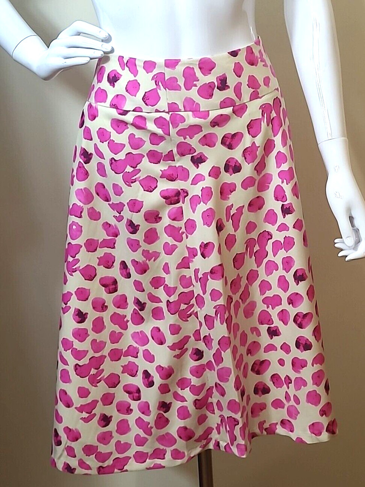 Limited Pink White A Line Skirt Size 8