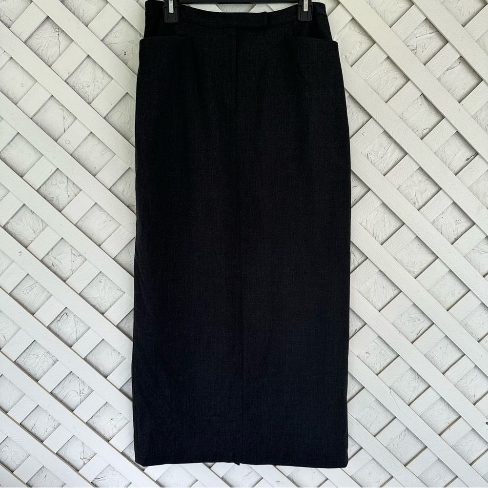 Vintage Lauren Ralph Lauren Wool Blend Pencil Midi/Maxi Skirt Sz8 Gray