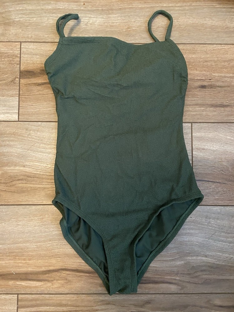 Kona Sola Women’s Army Green Backless One Piece Swimsuit - Size Small