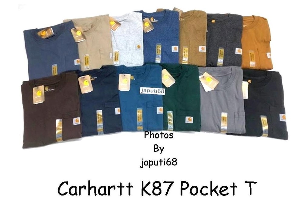 Carhartt K87 Mens Small Loose Fit Workwear Pocket T-Shirt H1-87