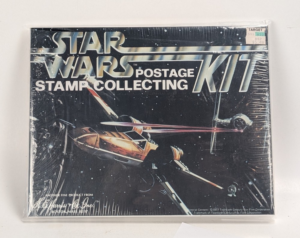1977 Star Wars Stamp Album w/ Stamps H.E. Harris & Co Space Stamps Sealed